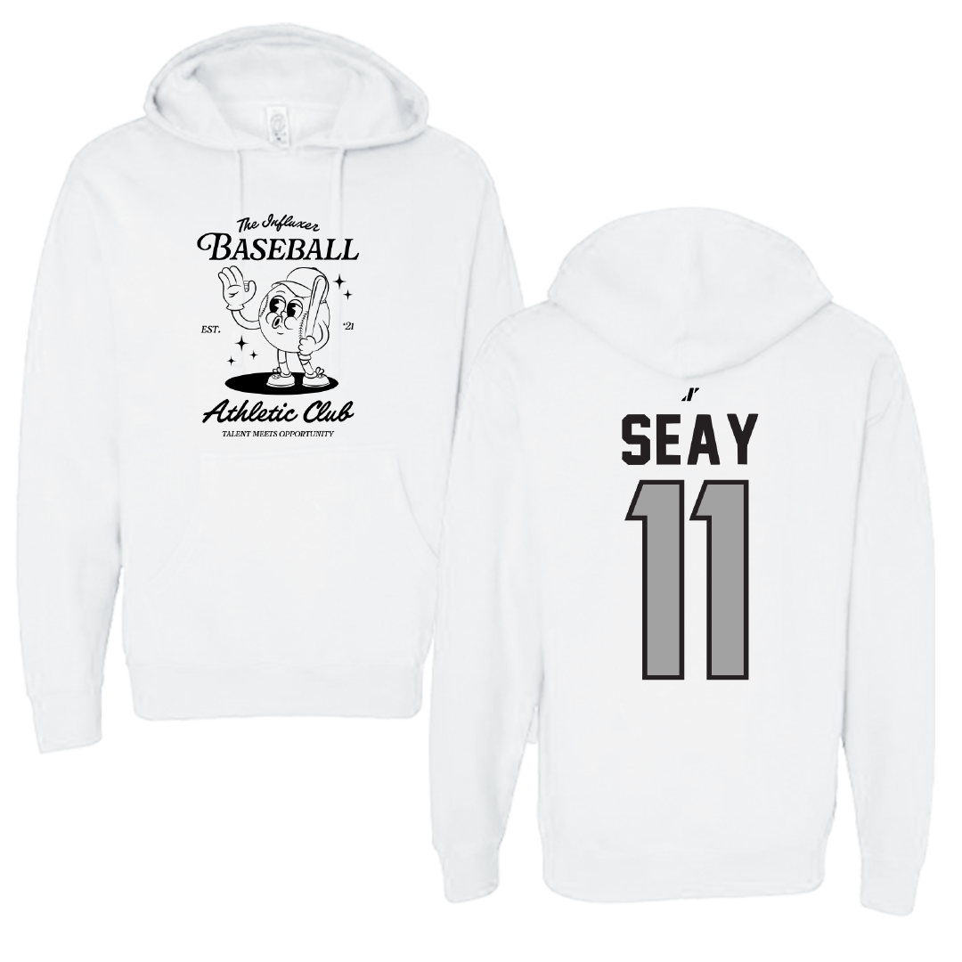 Baseball White Influxer Athletic Club Hoodie - #11 Taylor Seay