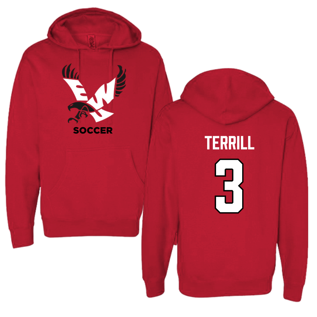 Eastern Washington University Soccer Red EWU Hoodie - #3 Grace Terrill