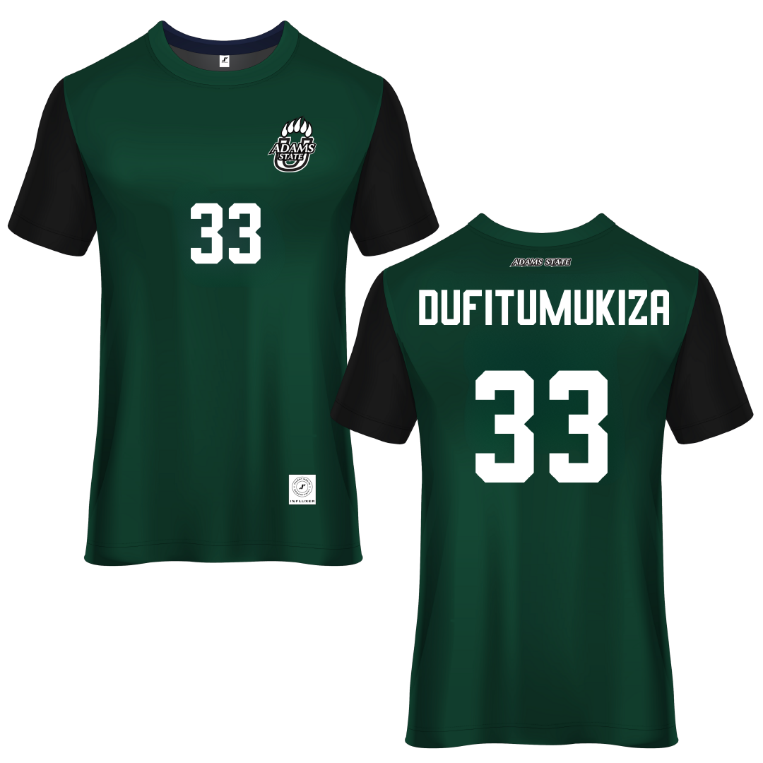 Adams State University Green Soccer Jersey - #33 Frank Angelo Dufitumukiza