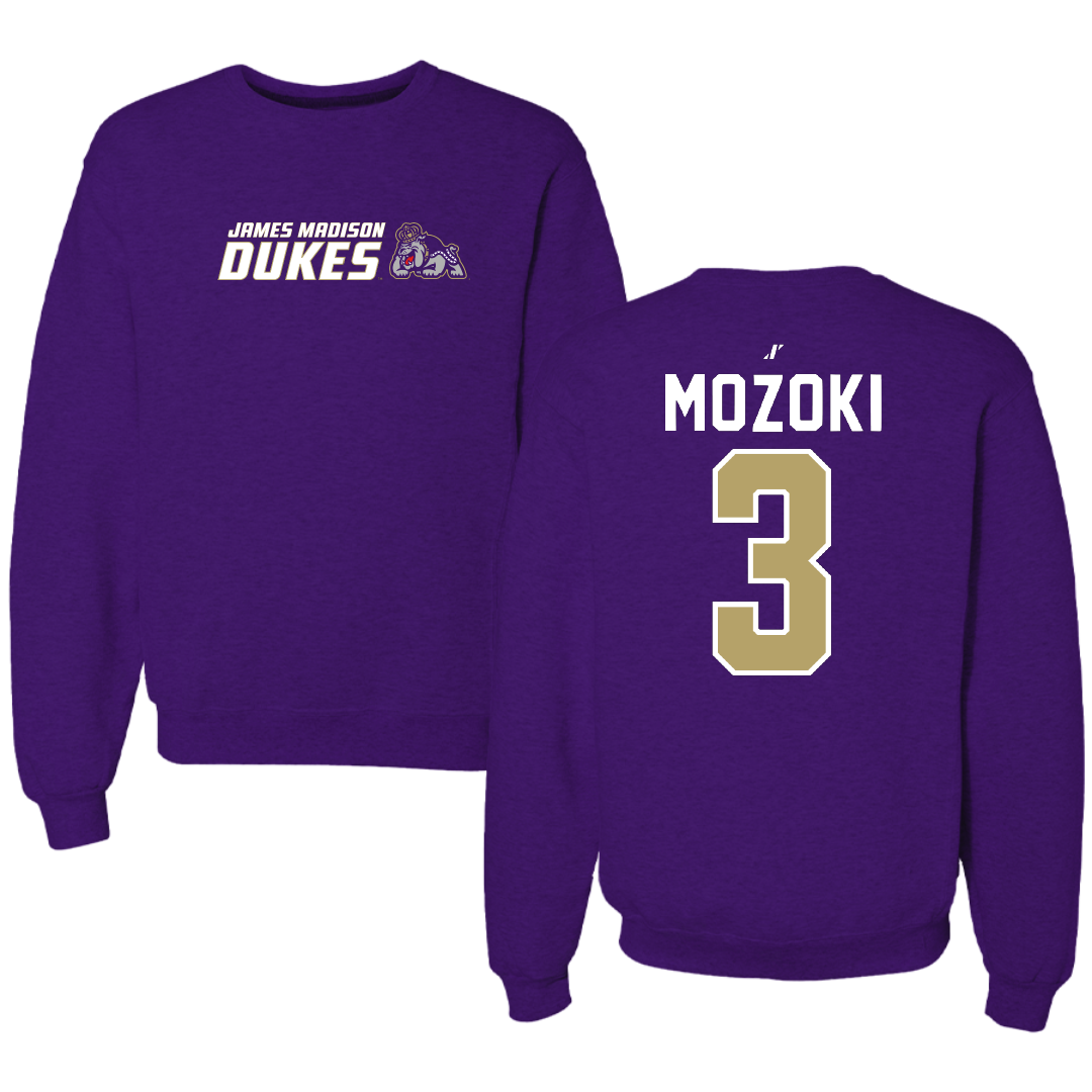James Madison University Baseball Purple General Crewneck - #3 Todd Mozoki