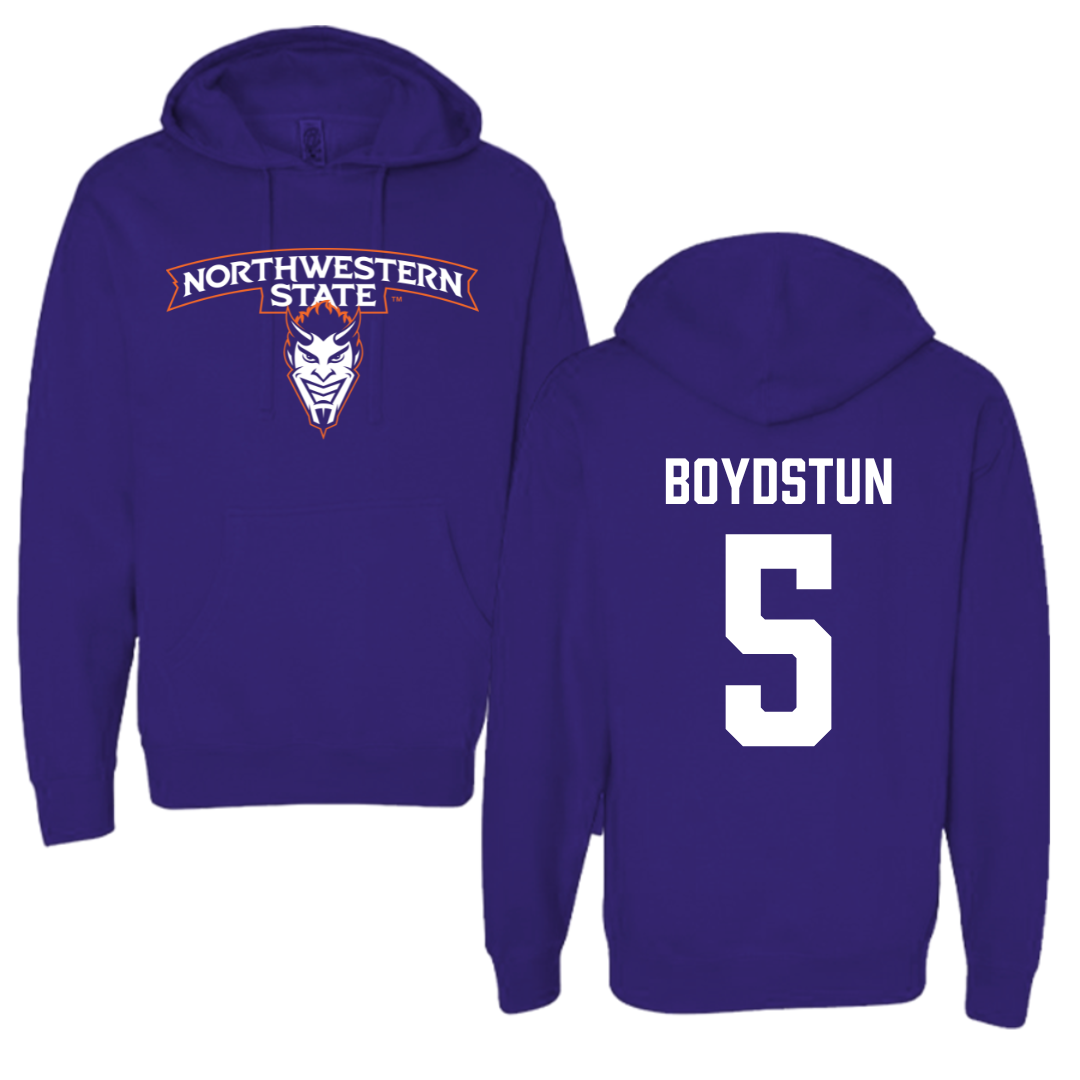 Northwestern State University Volleyball Purple Hoodie - #5 Piper Boydstun