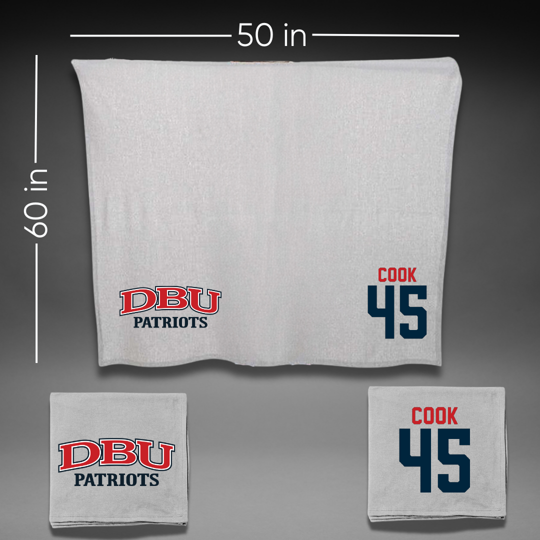 Dallas Baptist University STUNT Gray Blanket - #45 Janae Cook