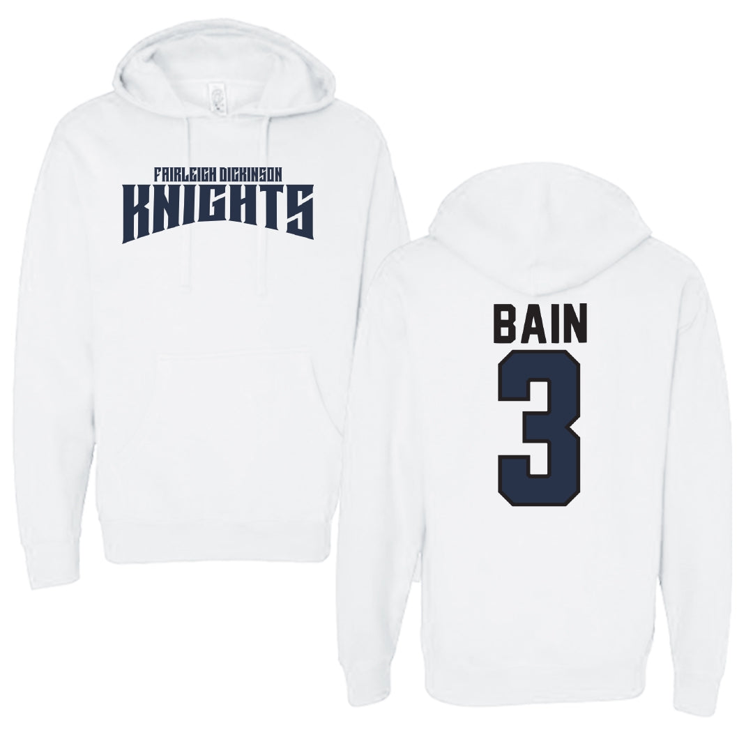 Fairleigh Dickinson University-Metropolitan Campus Volleyball White Classic Hoodie - #3 Avery Bain