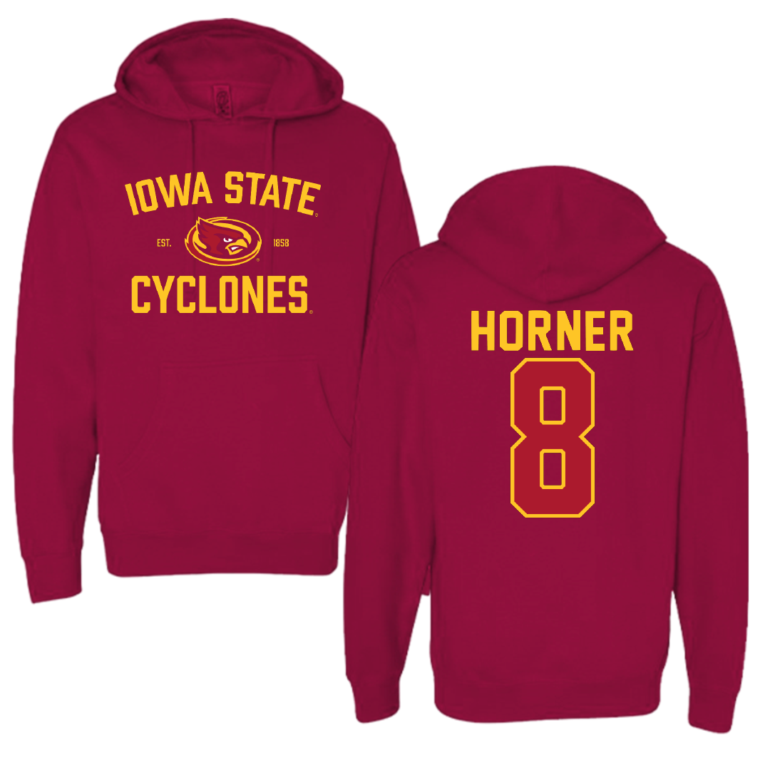 Iowa State University Soccer Cardinal General Hoodie - #8 Avery Horner