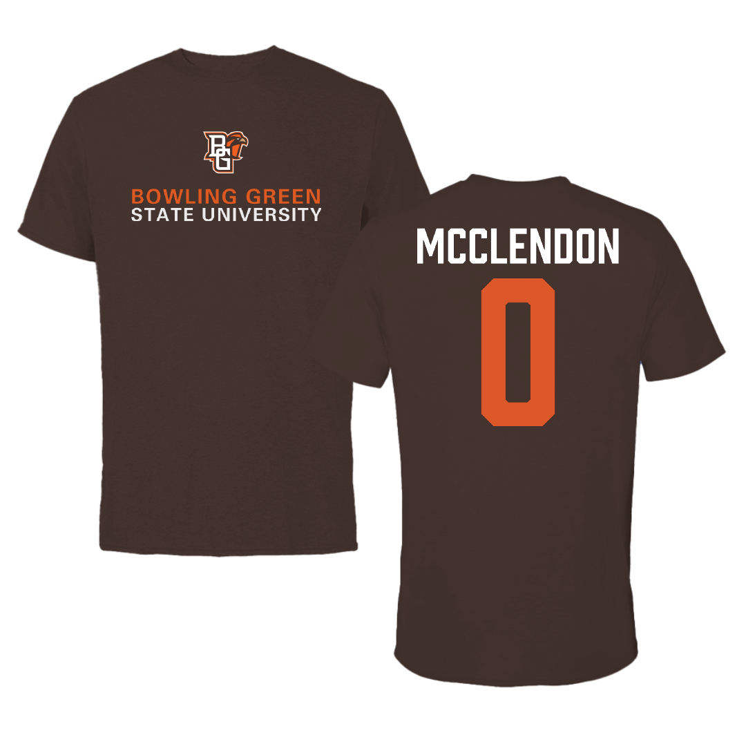Bowling Green State University Football Brown Tee - #0 Darius McClendon