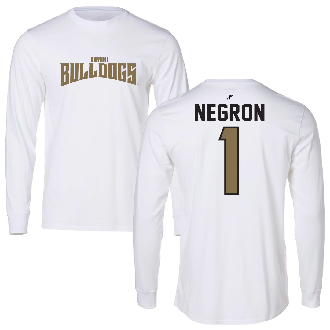 Bryant University Soccer White Classic Long Sleeve - #1 Selena Negron