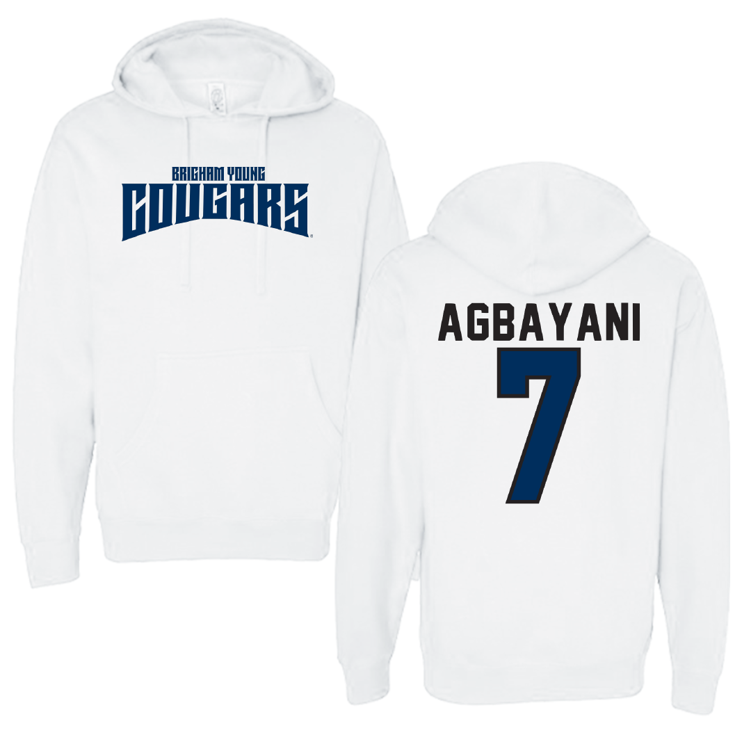 Brigham Young University Softball White Classic Hoodie - #7 Aleia Agbayani