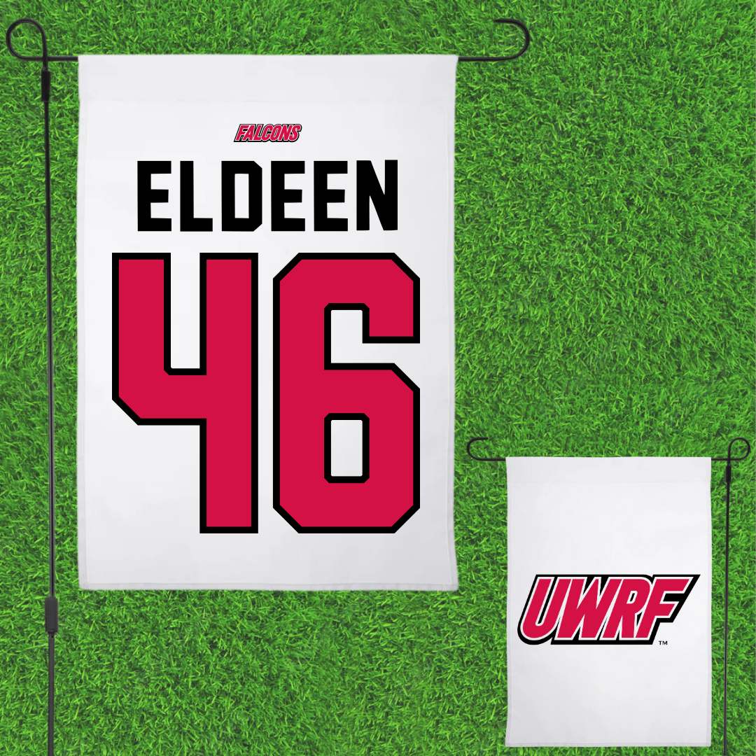 University of Wisconsin-River Falls Football White Garden Flag - #46 Austin Eldeen