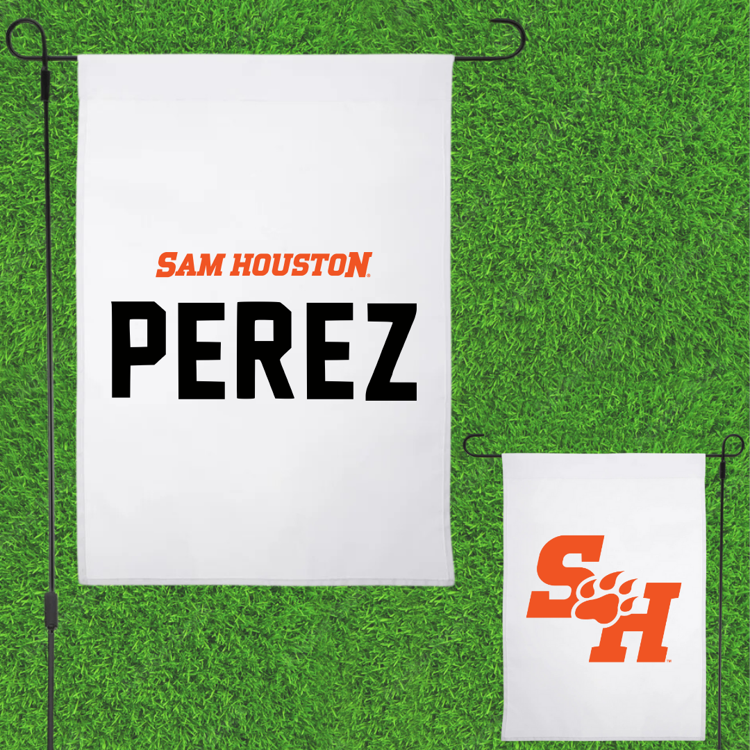 Sam Houston State University TF and XC White Garden Flag - Anthony Perez