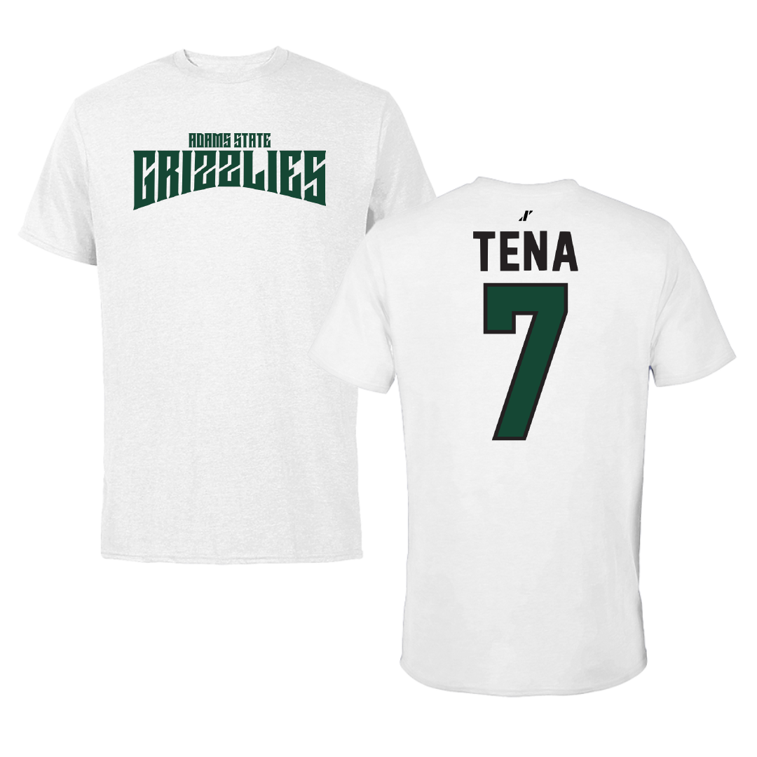 Adams State University Soccer White Classic Tee - #7 Colette Tena