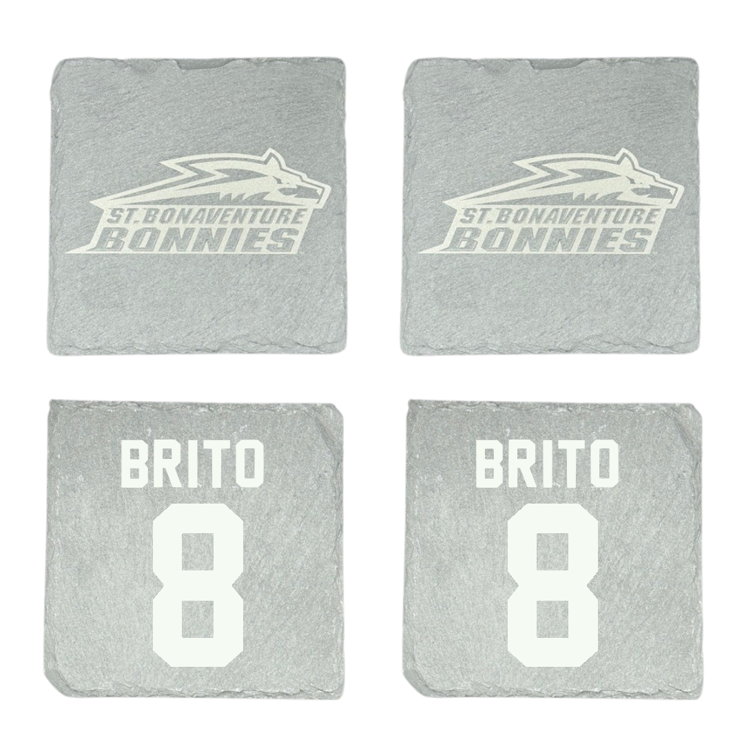 St. Bonaventure University Soccer Stone Coaster (4 Pack)  - #8 Kenzo Brito