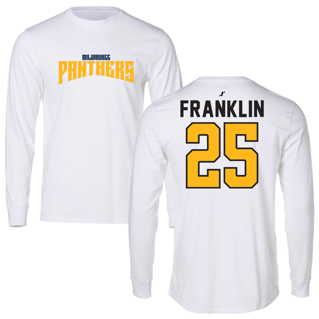 University of Wisconsin-Milwaukee Basketball White Classic Long Sleeve - #25 Aaron Franklin