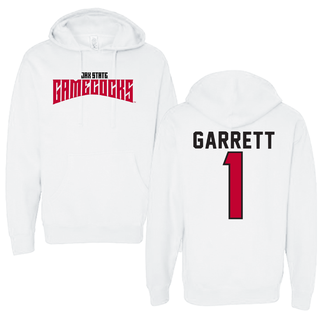 Jacksonville State University Volleyball White Classics Hoodie - #1 Ellie Garrett