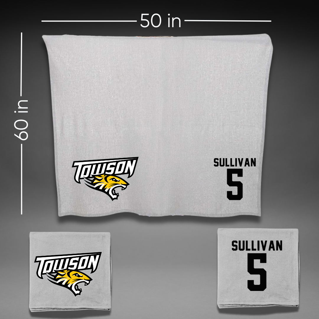 Towson University Lacrosse Gray Blanket - #5 Shannon Sullivan