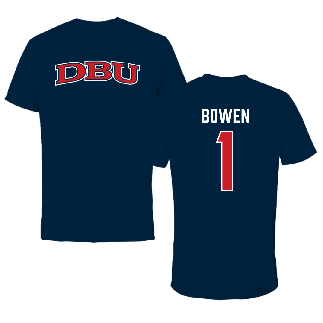Dallas Baptist University Soccer Navy DBU Tee - #1 Breanna Bowen