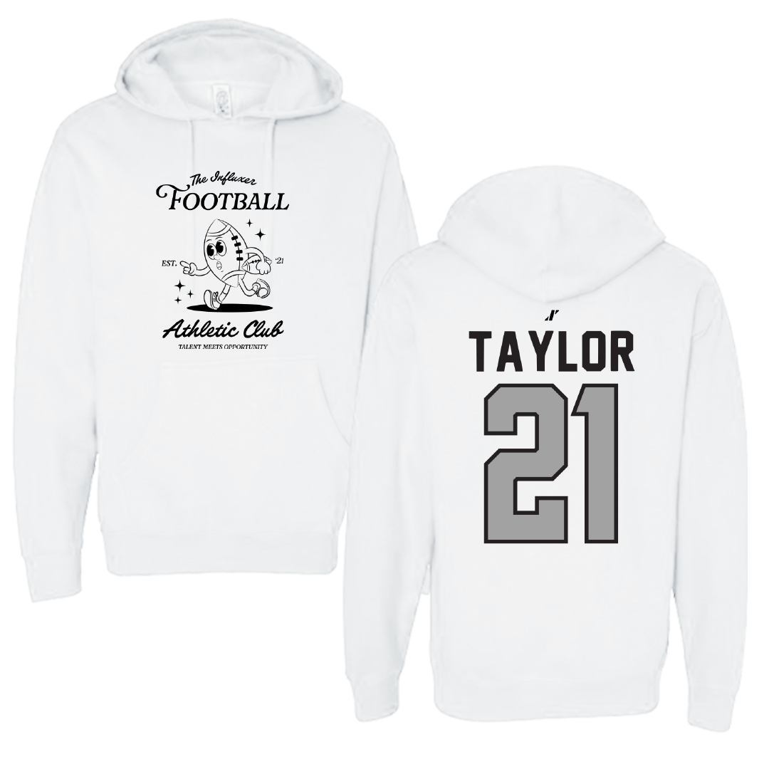 Football White Influxer Athletic Club Hoodie - #21 Marquez Taylor
