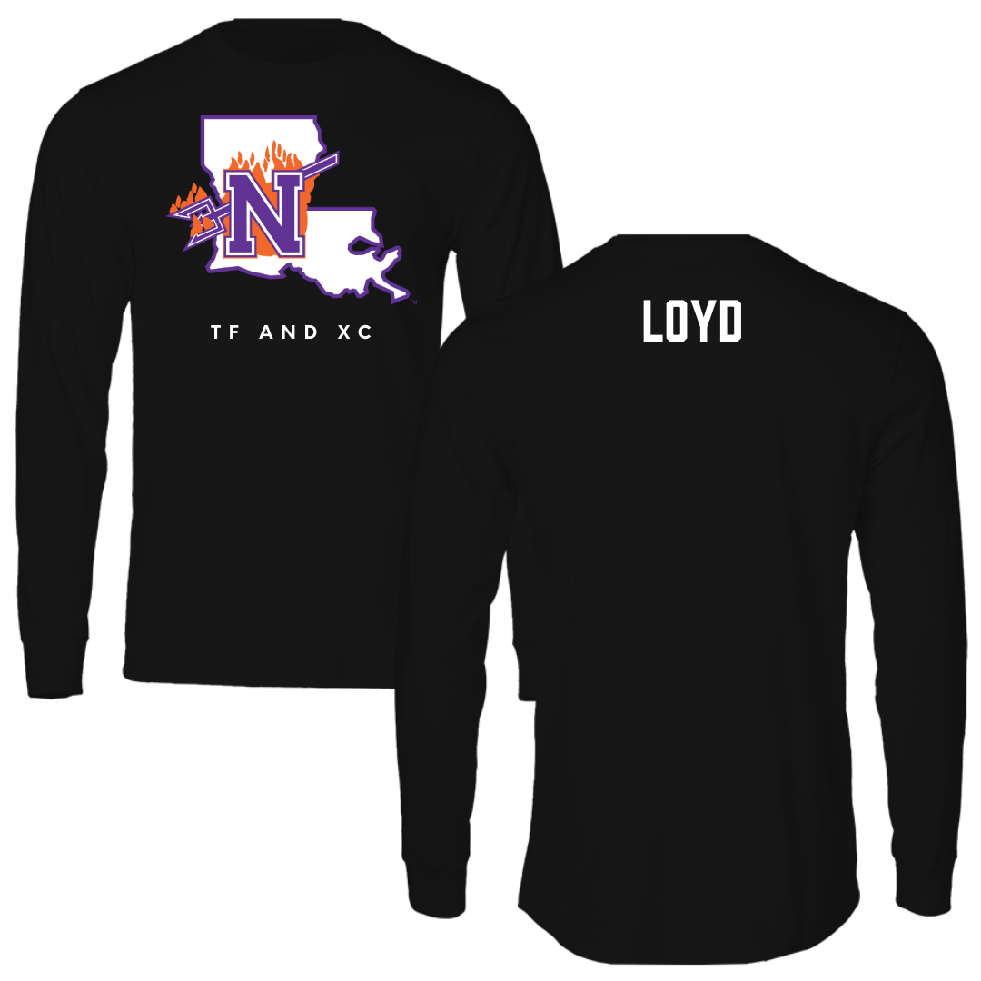 Northwestern State University TF and XC Black Block Long Sleeve - Galen Loyd