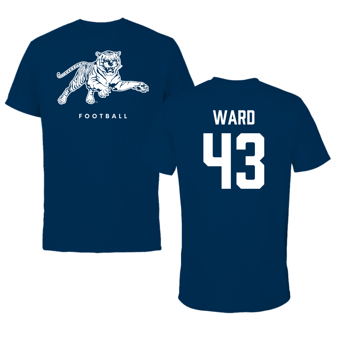 Jackson State University Football Navy Tee - #43 Jace Ward