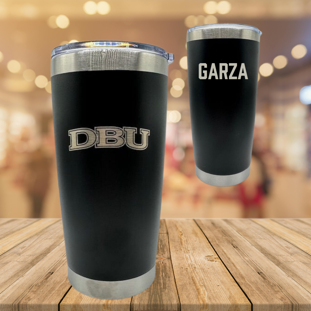 Dallas Baptist University Golf Black Stainless Steel Tumbler - Eryn Garza