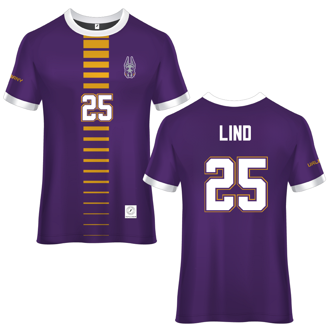 University at Albany Purple Soccer Jersey - #25 Zach Lind