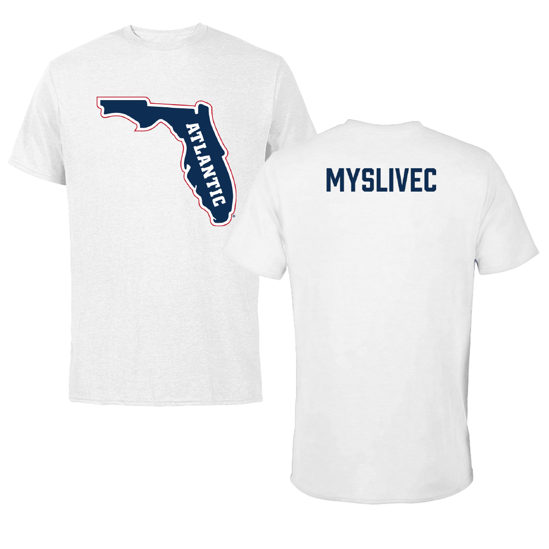 Florida Atlantic University Tennis White Performance Tee - Simon Myslivec