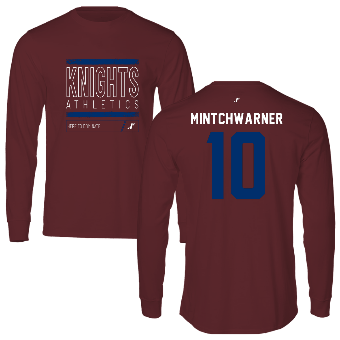 Fairleigh Dickinson University-Metropolitan Campus Lacrosse Maroon Dominate Long Sleeve - #10 Lane Mintchwarner