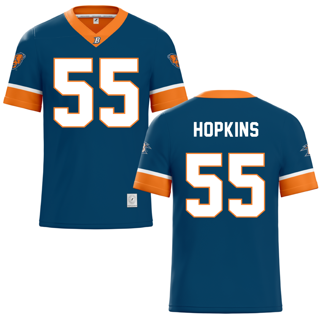 Bucknell University Blue Lacrosse Jersey - #55 Will Hopkins