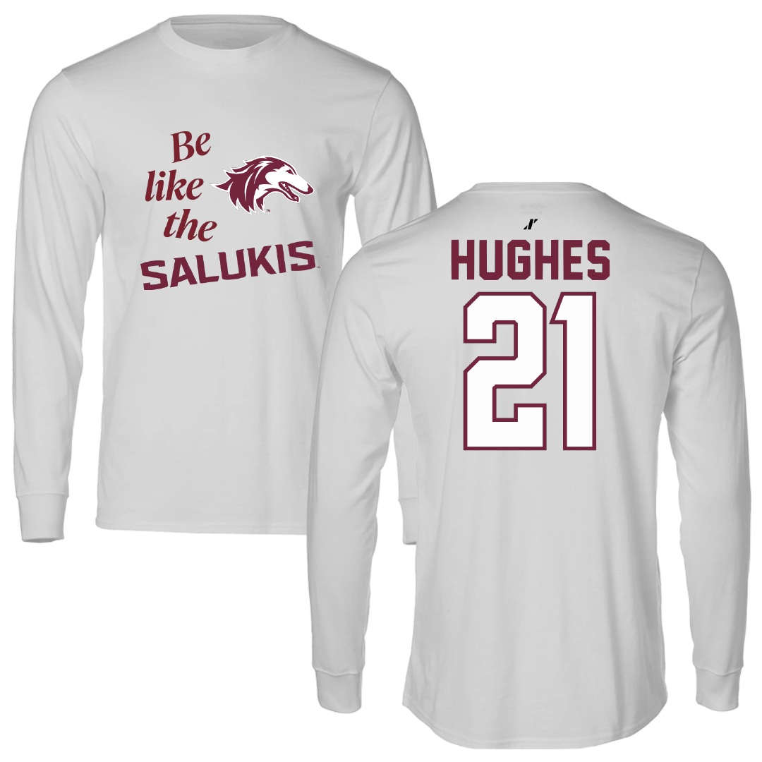 Southern Illinois University at Carbondale Basketball Light Gray Be Like Us Long Sleeve - #21 Seairra Hughes
