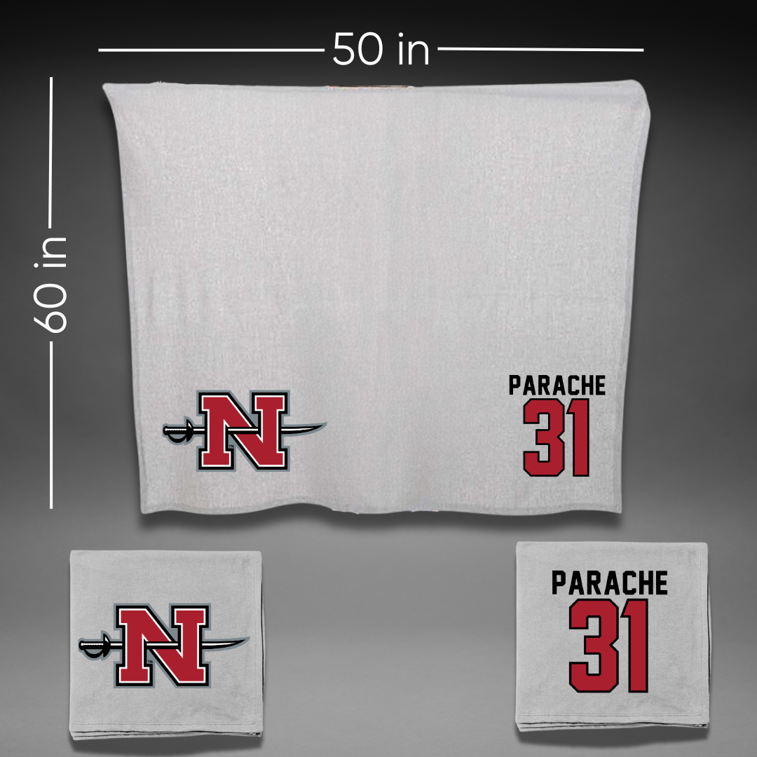 Nicholls State University Baseball Gray Blanket - #31 Nuno Parache