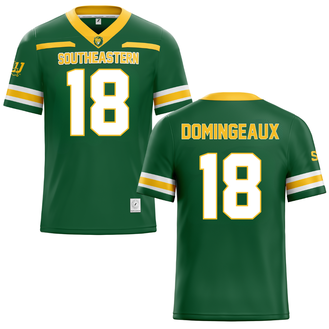 Southeastern Louisiana University Green Football Jersey - #18 Jaylon Domingeaux