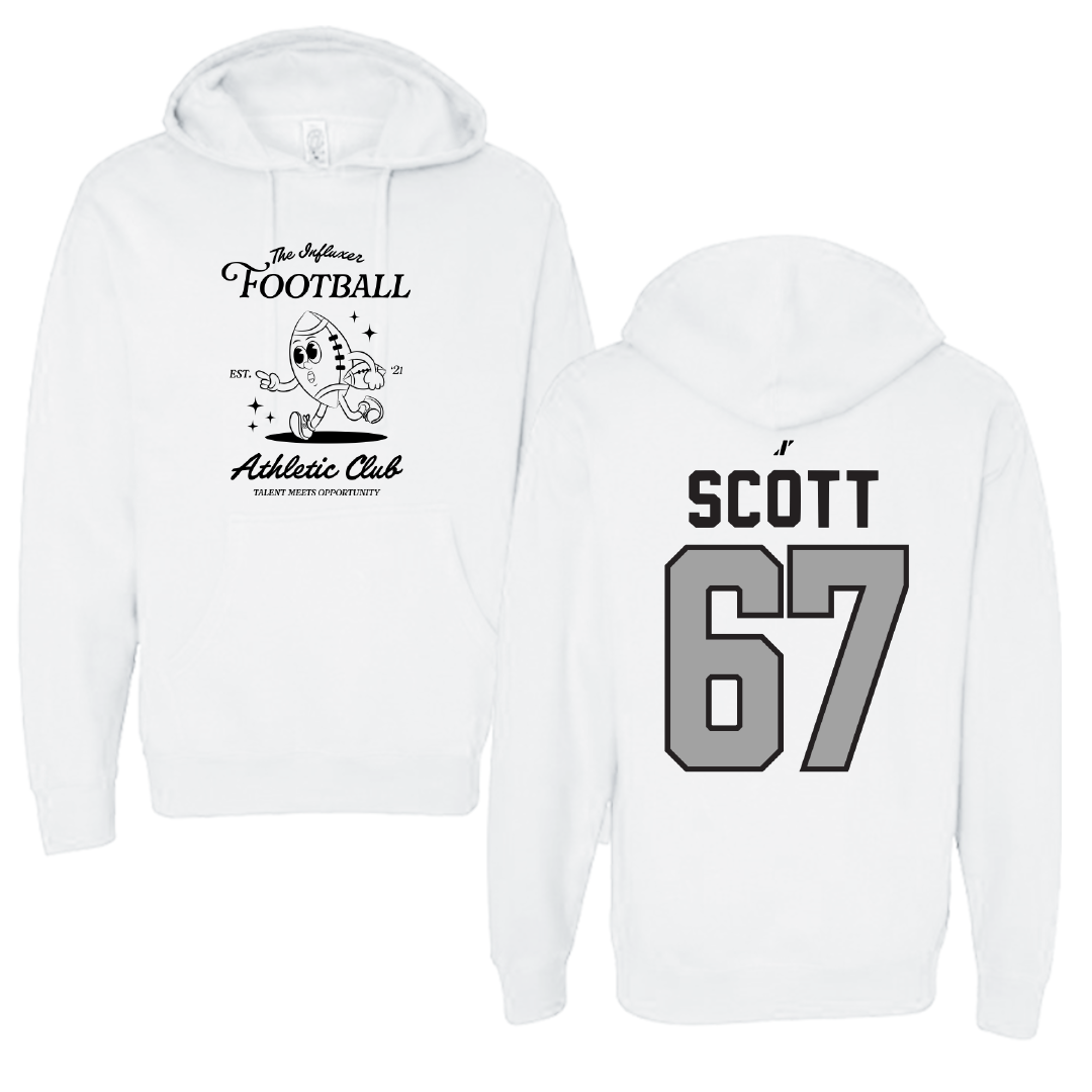 Football White Influxer Athletic Club Hoodie - #67 Sean Scott