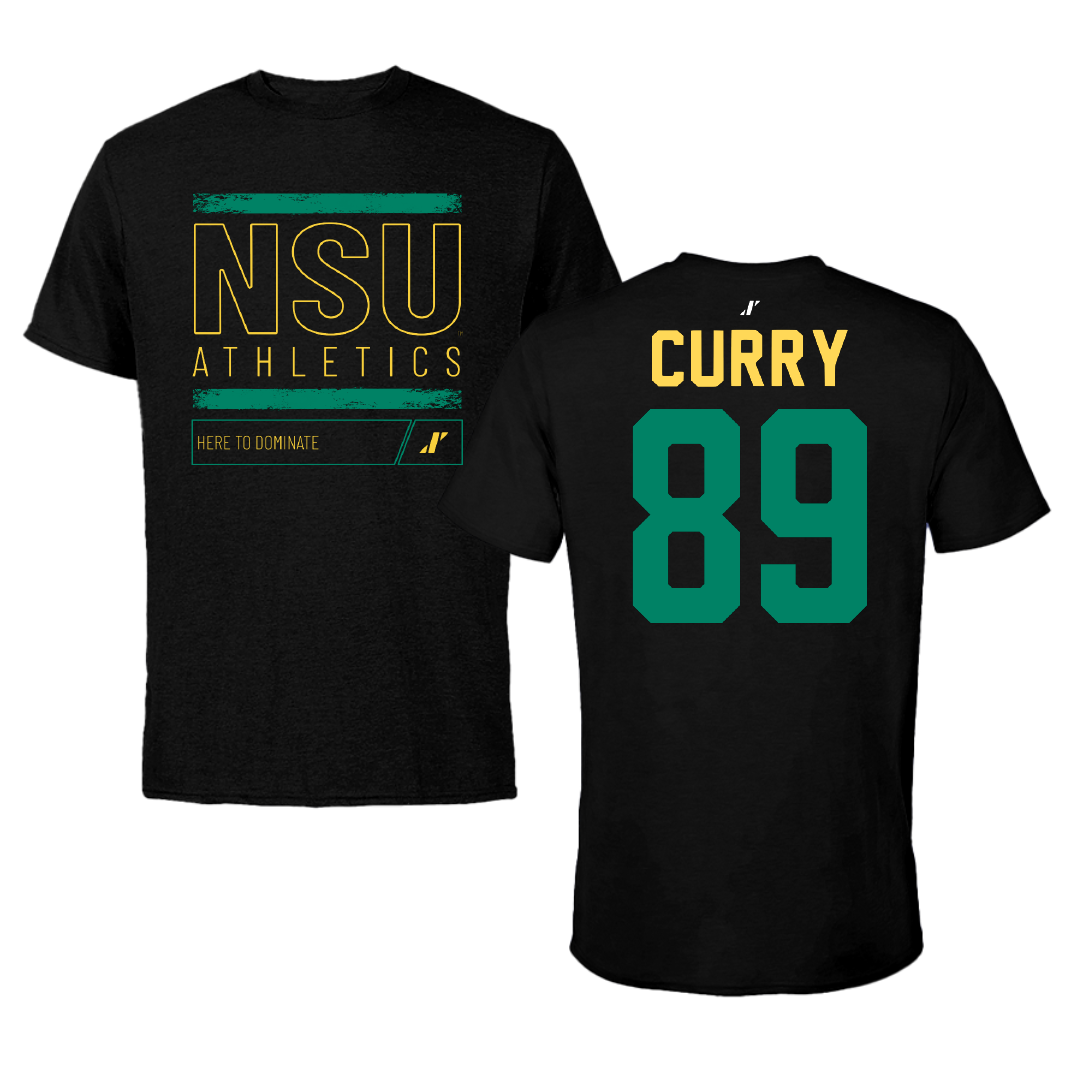 Norfolk State University Football Black Dominate Tee - #89 Michael Curry