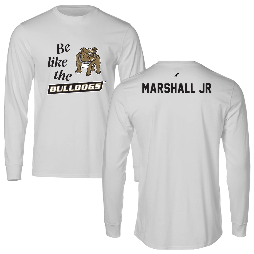 Bryant University TF and XC Light Gray Be Like Us Long Sleeve - Mike Marshall Jr