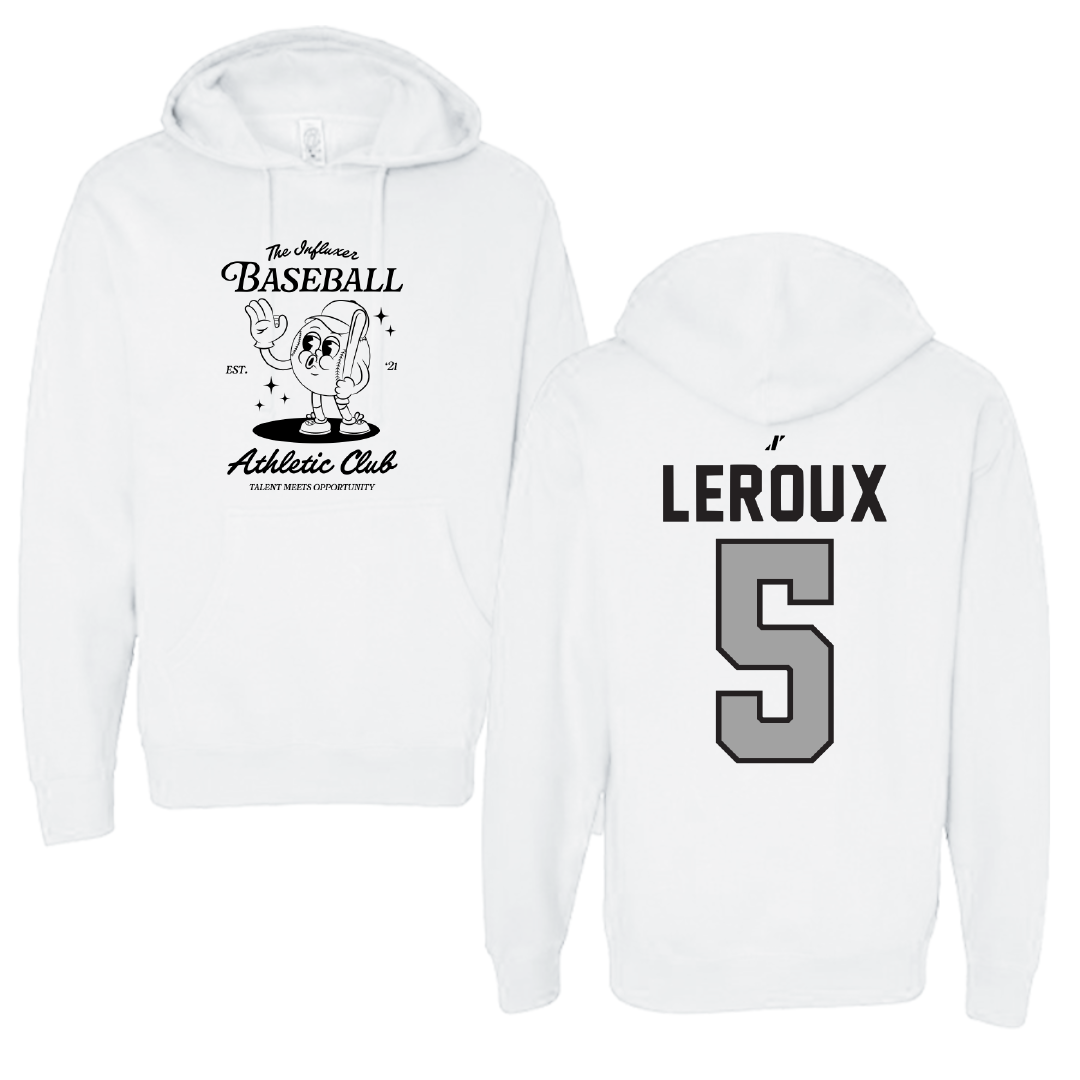 Baseball White Influxer Athletic Club Hoodie - #5 Brando Leroux