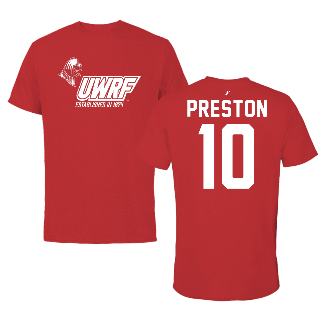 University of Wisconsin-River Falls Football Red General Performance Tee - #10 Conner Preston