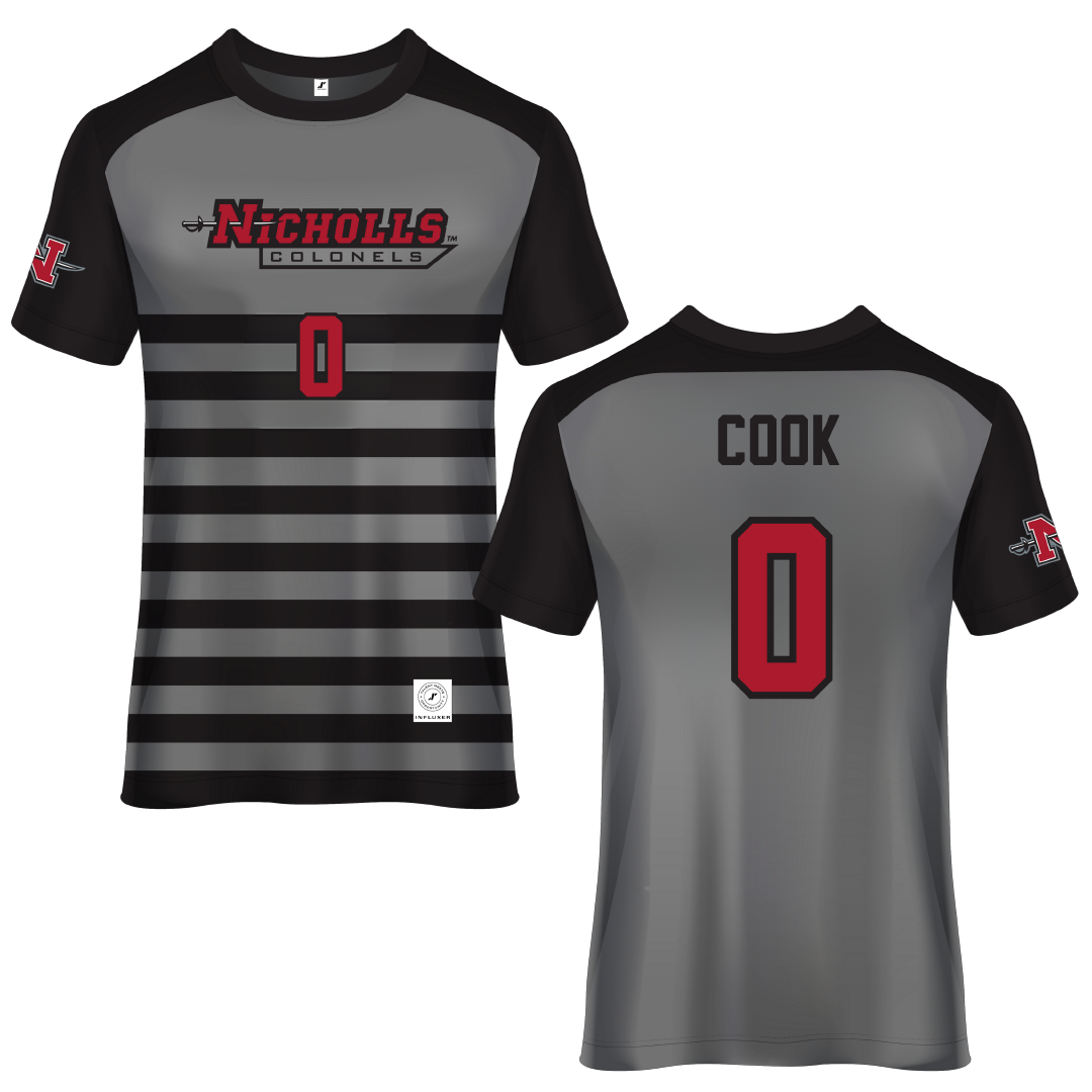 Nicholls State University Gray Soccer Jersey - #0 Megan Cook