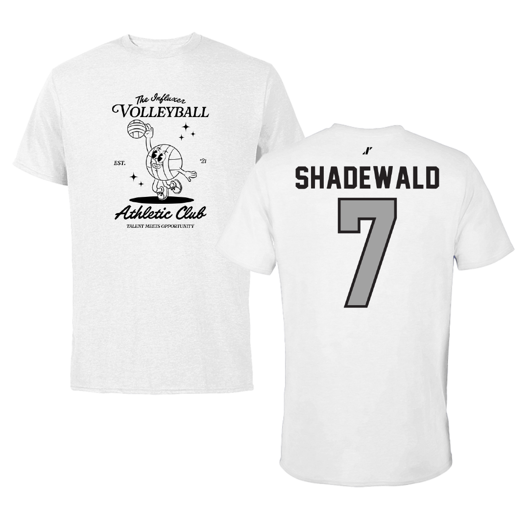 Volleyball White Influxer Athletic Club Tee - #7 Aida Shadewald