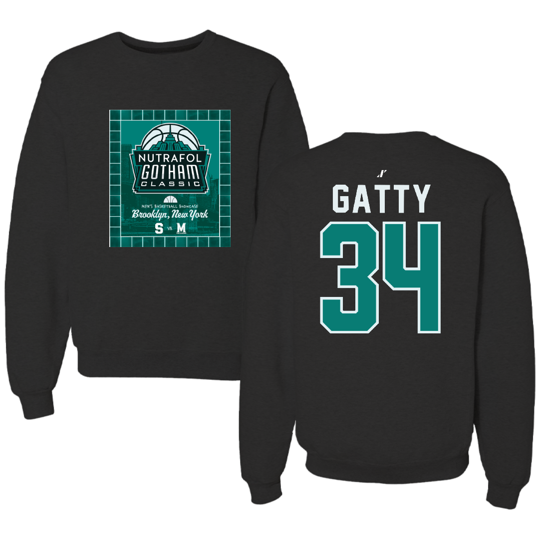 Syracuse University Basketball Black Gotham Syracuse Classic Crewneck - #34 Christopher Gatty