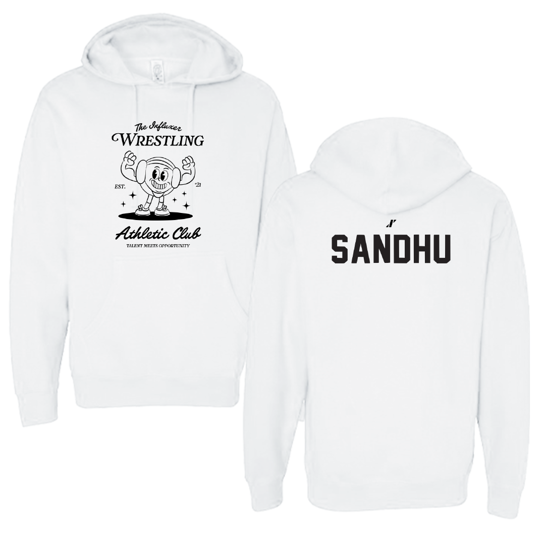 Wrestling White Influxer Athletic Club Hoodie - Bryn Sandhu