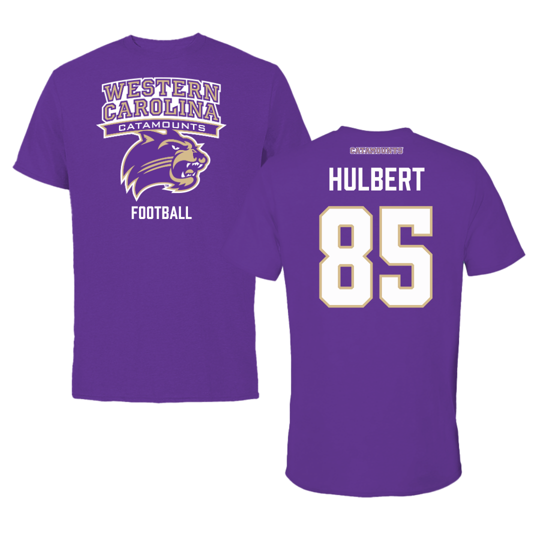Western Carolina University Football Purple Tee - #85 David Hulbert