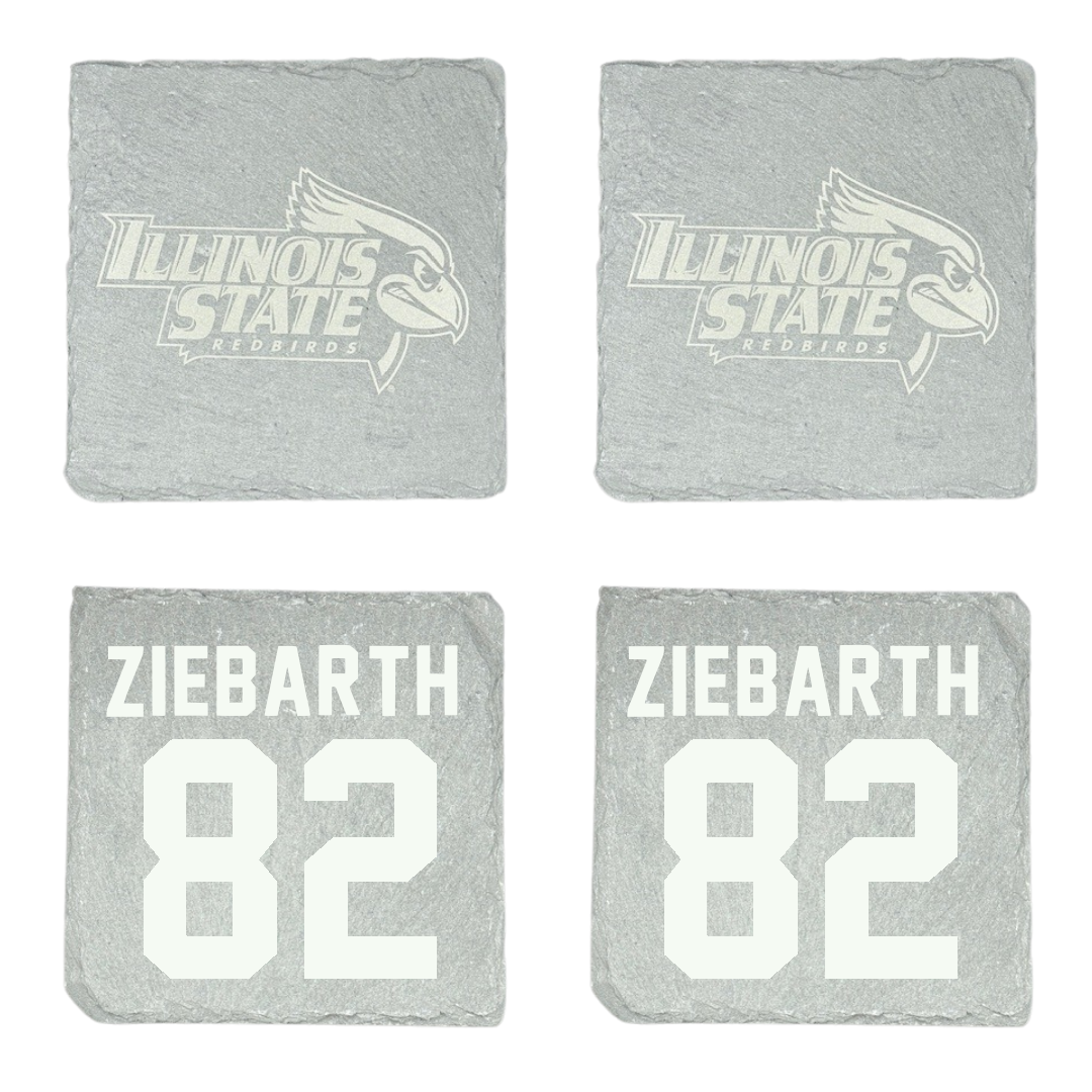 Illinois State University Football Stone Coaster (4 Pack)  - #82 Max Ziebarth