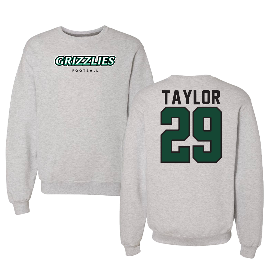 Adams State University Football Gray Grizzlies Crewneck - #29 Roscoe Taylor