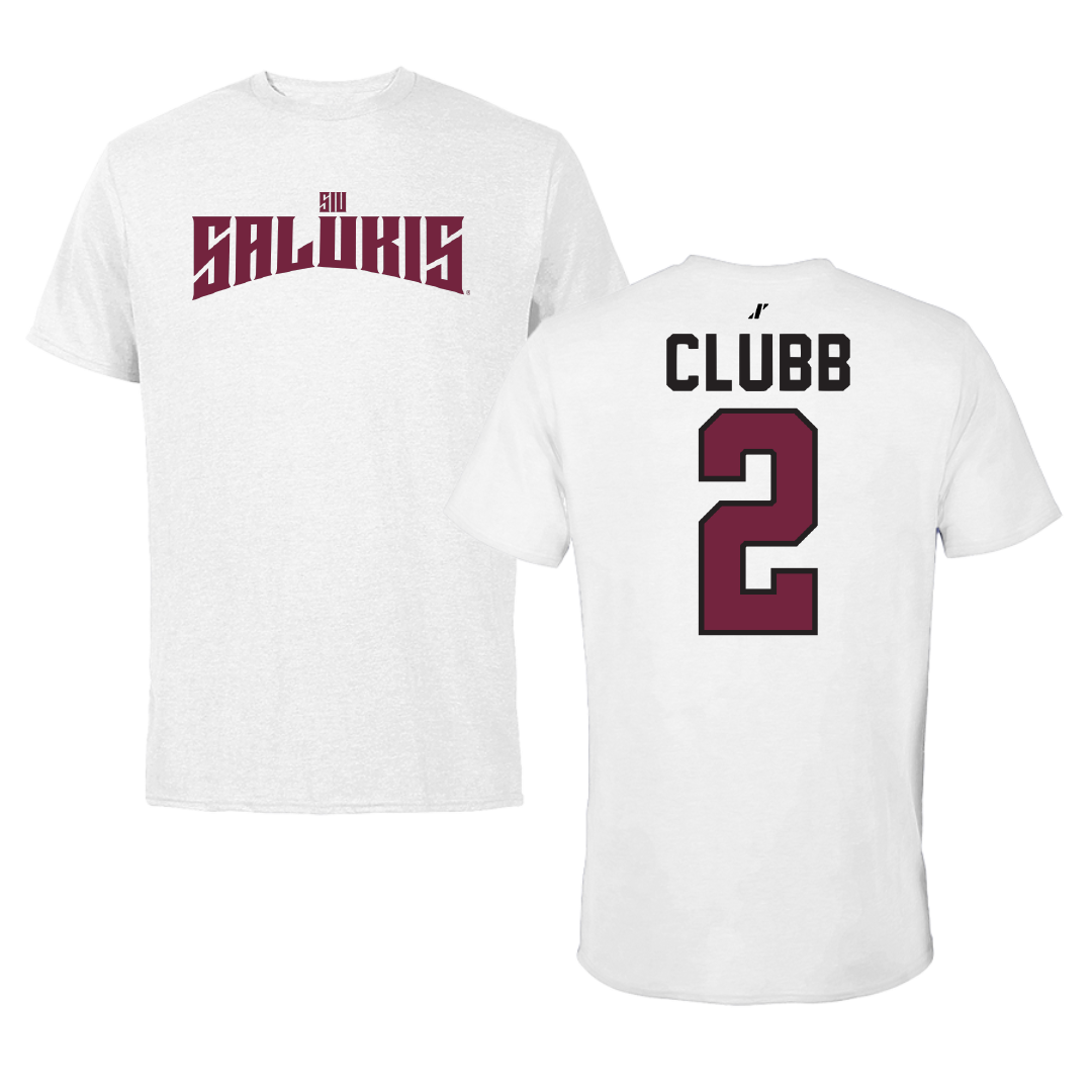 Southern Illinois University at Carbondale Basketball White Classic Performance Tee - #2 Paige Clubb