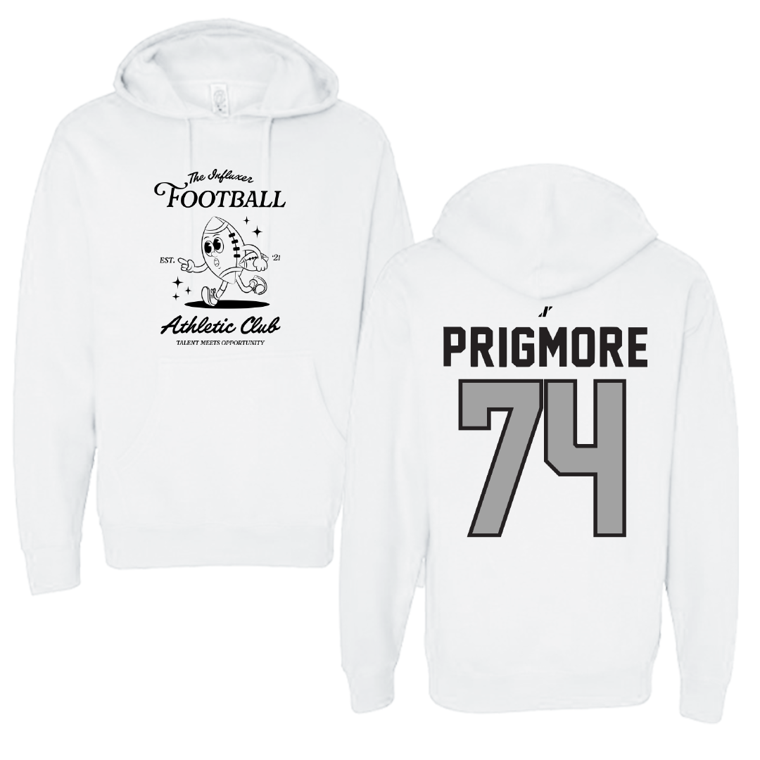 Football White Influxer Athletic Club Hoodie - #74 Matthew Prigmore