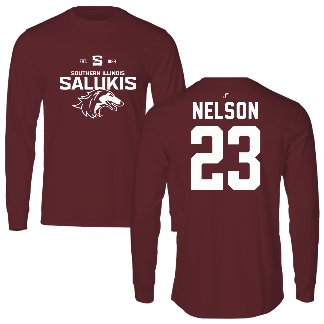 Southern Illinois University at Carbondale Basketball Maroon General Long Sleeve - #23 Tkiyah Nelson