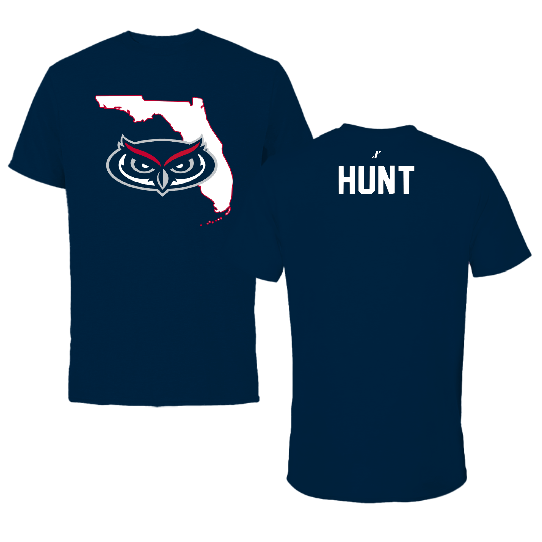 Florida Atlantic University Cheer Navy State Tee - Lola Hunt