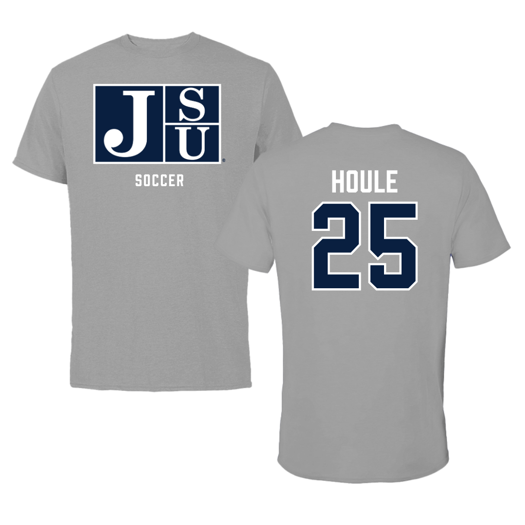 Jackson State University Soccer Gray Tee - #25 Olla Houle