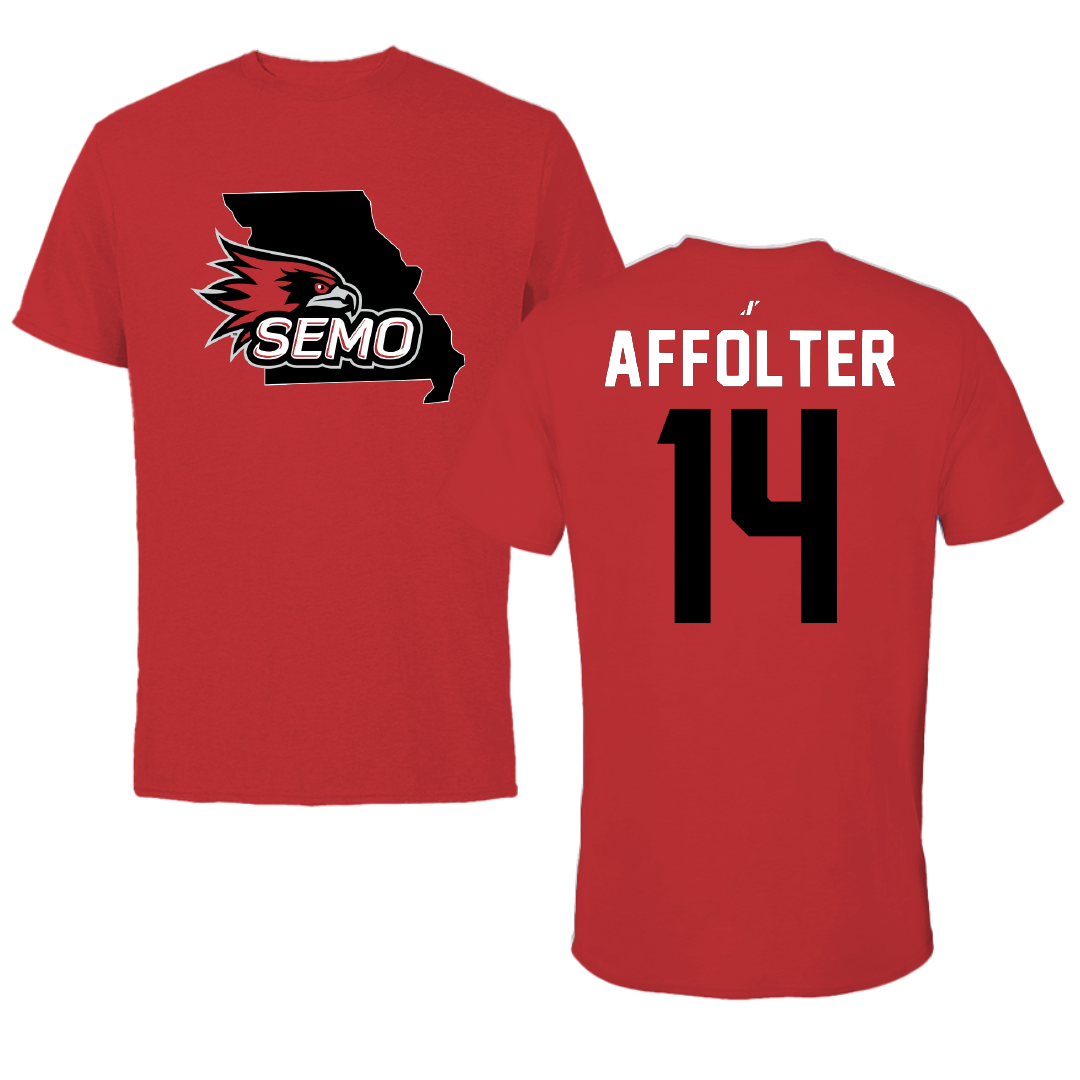 Southeast Missouri State University Softball Red State Tee - #14 Brittany Affolter