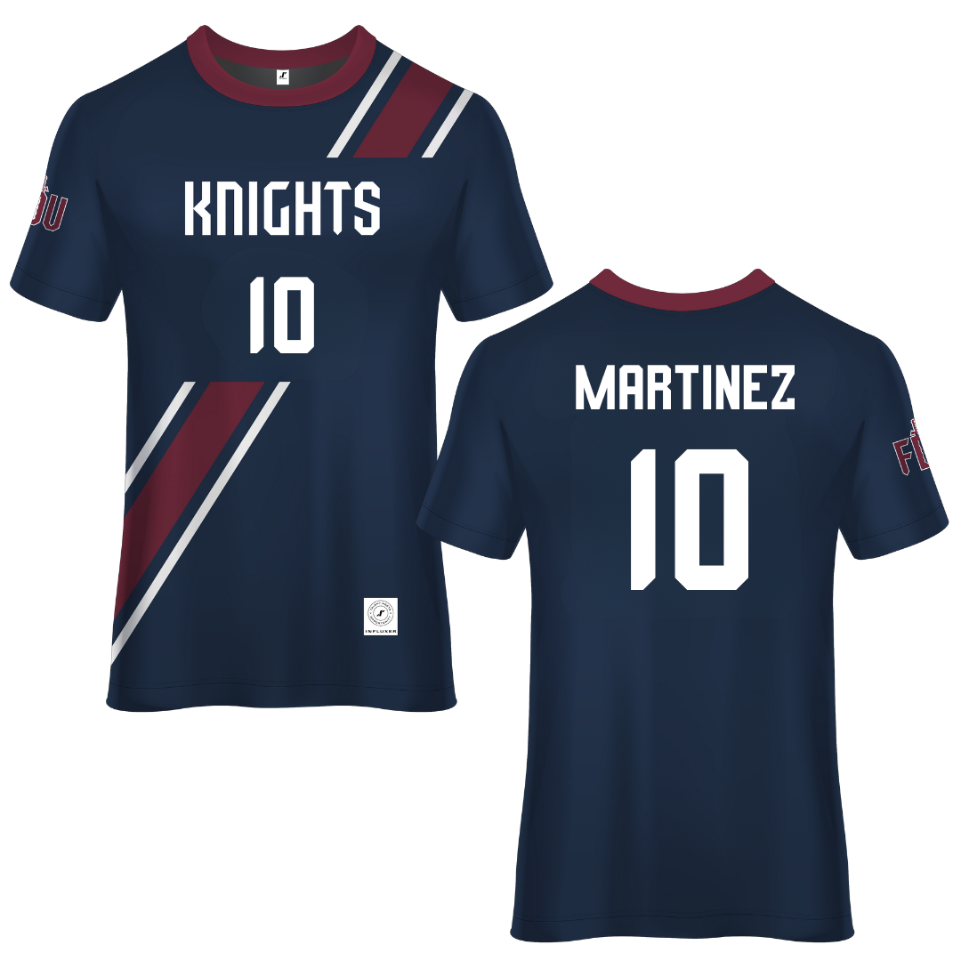 Fairleigh Dickinson University-Metropolitan Campus Blue Soccer Jersey - #10 Laura Martinez