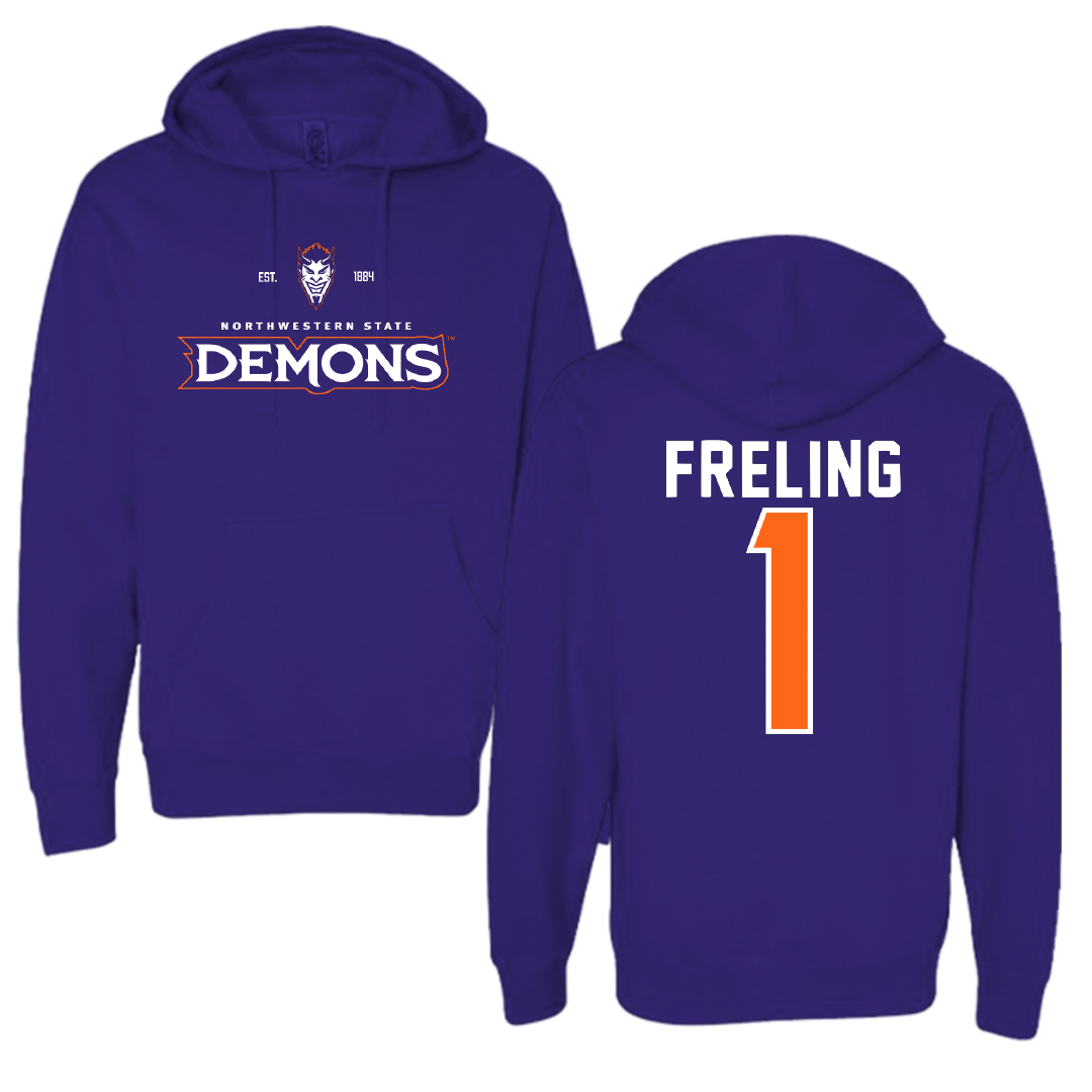 Northwestern State University Volleyball Purple General Hoodie - #1 Lorelei Freling